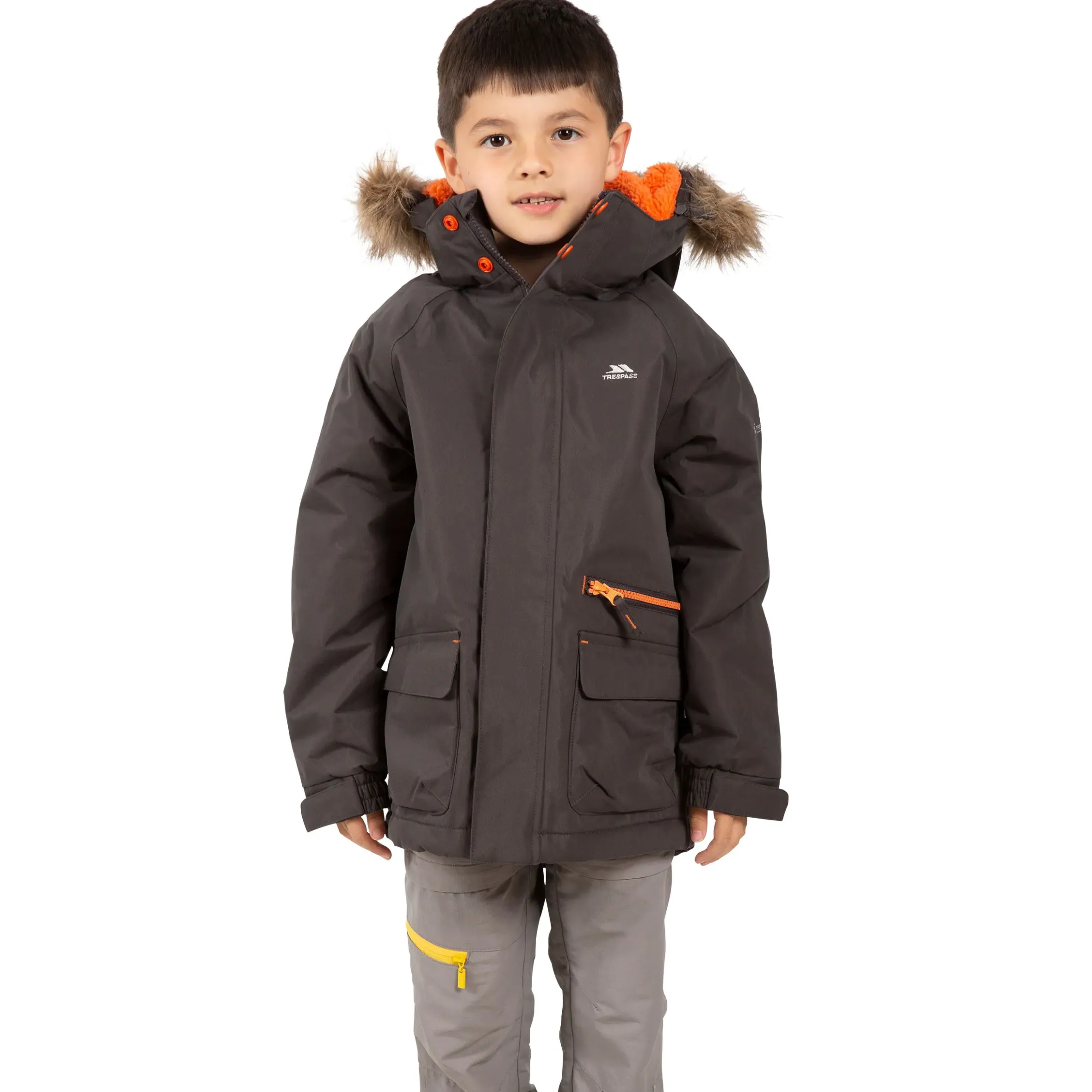 Trespass Boys Waterproof Parka Jacket Upbeat