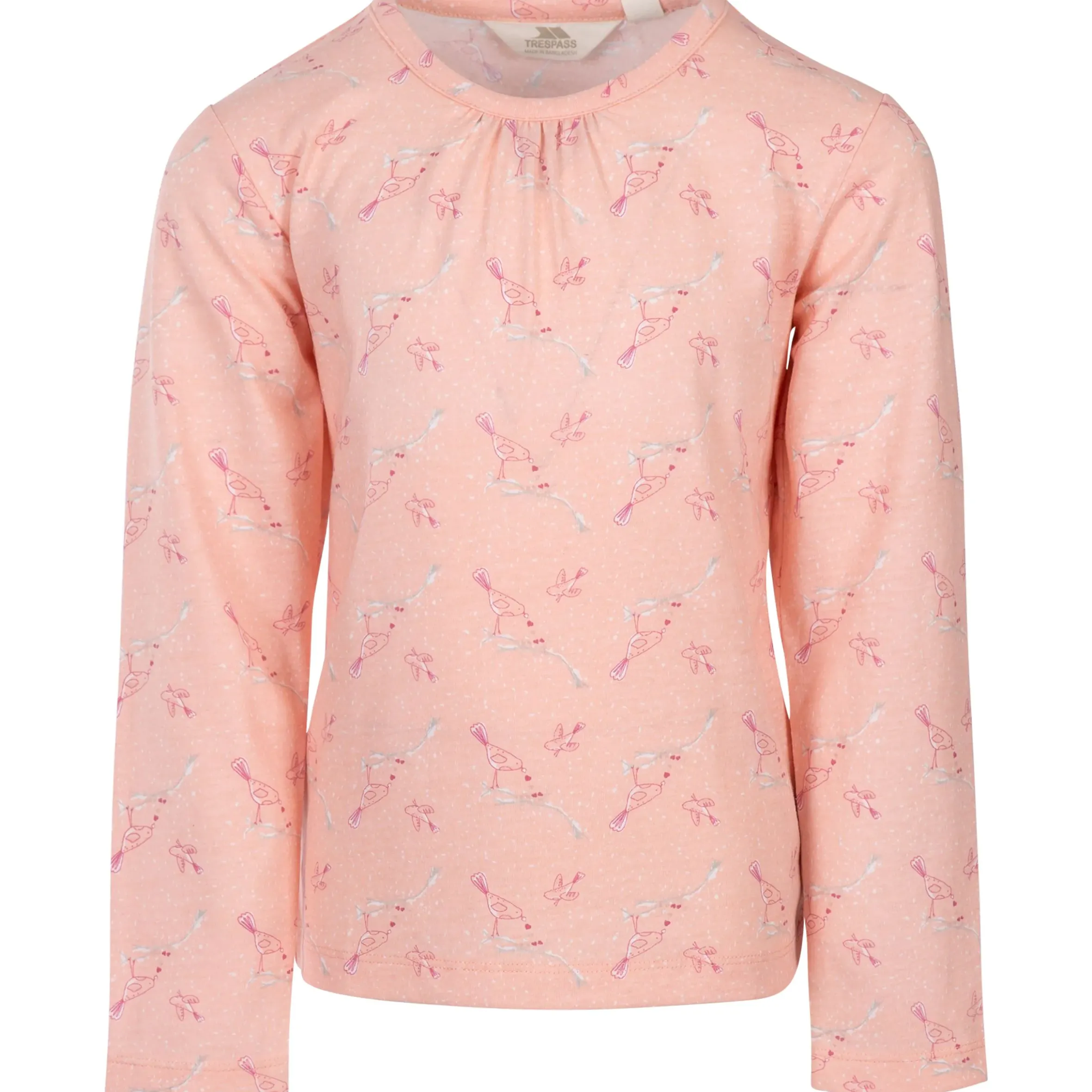 Trespass Girls Long Sleeve Top Round Neck Stripe Proceeds