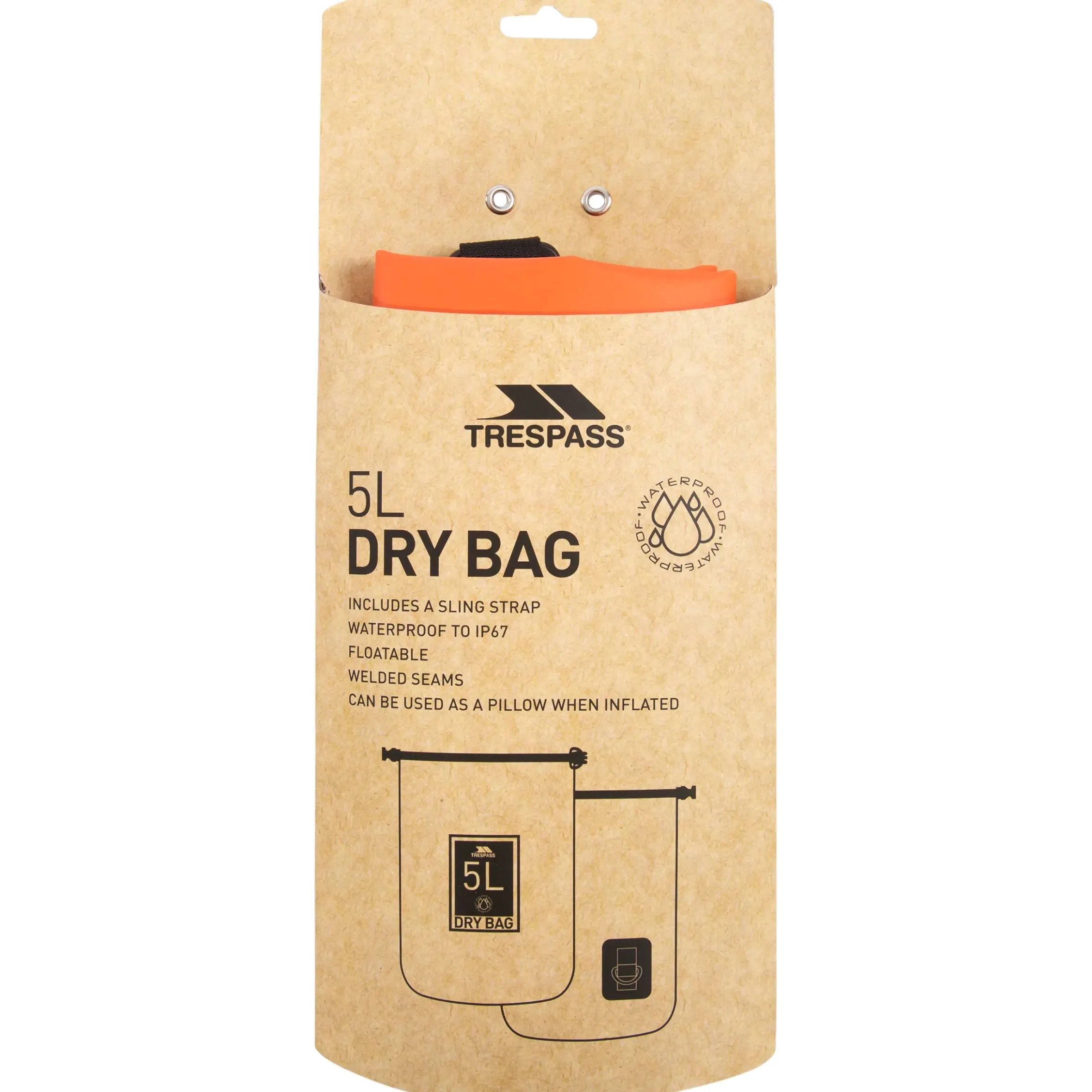 Trespass 5L Drybag Sunrise