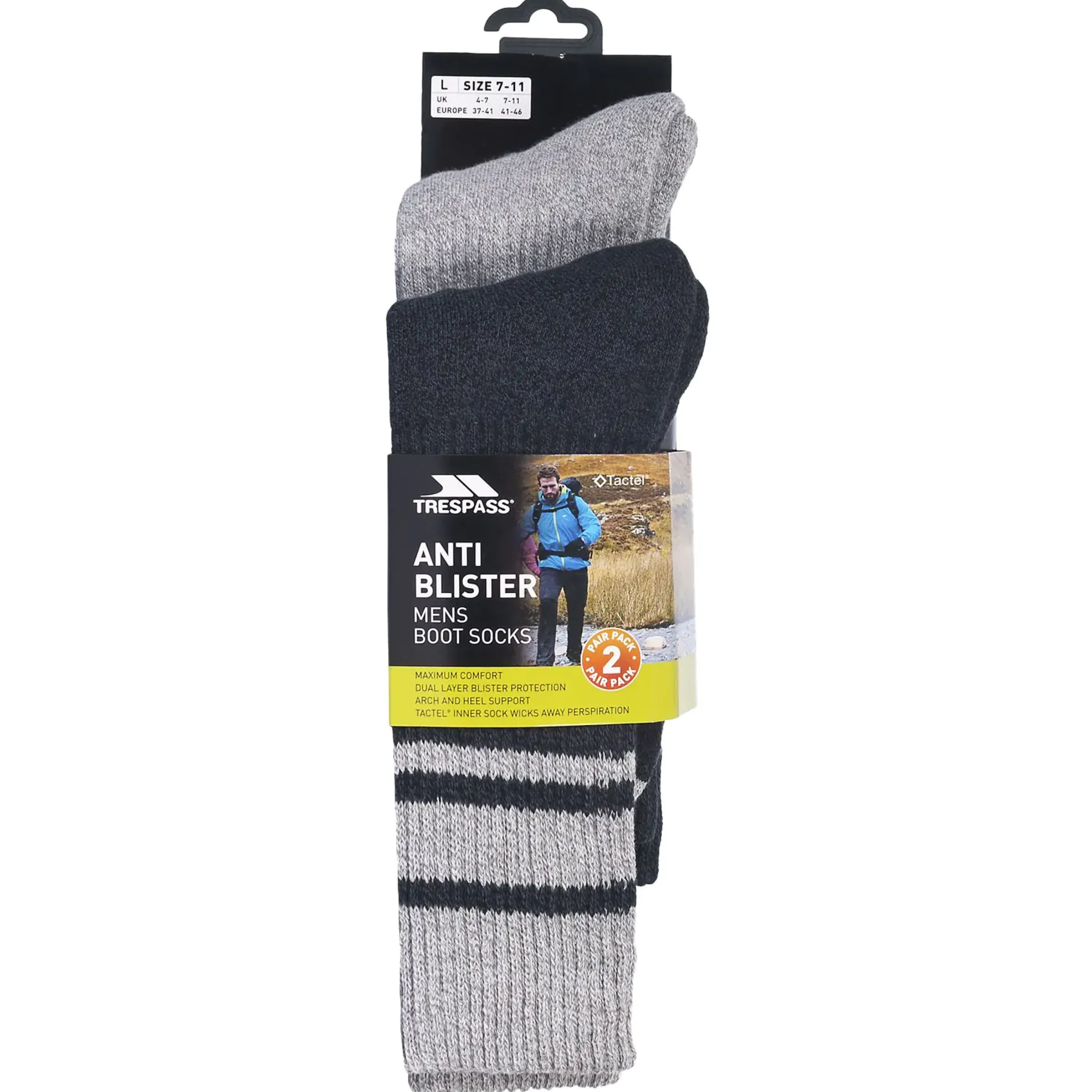 Trespass Mens Anti-Blister Walking Socks Hitched