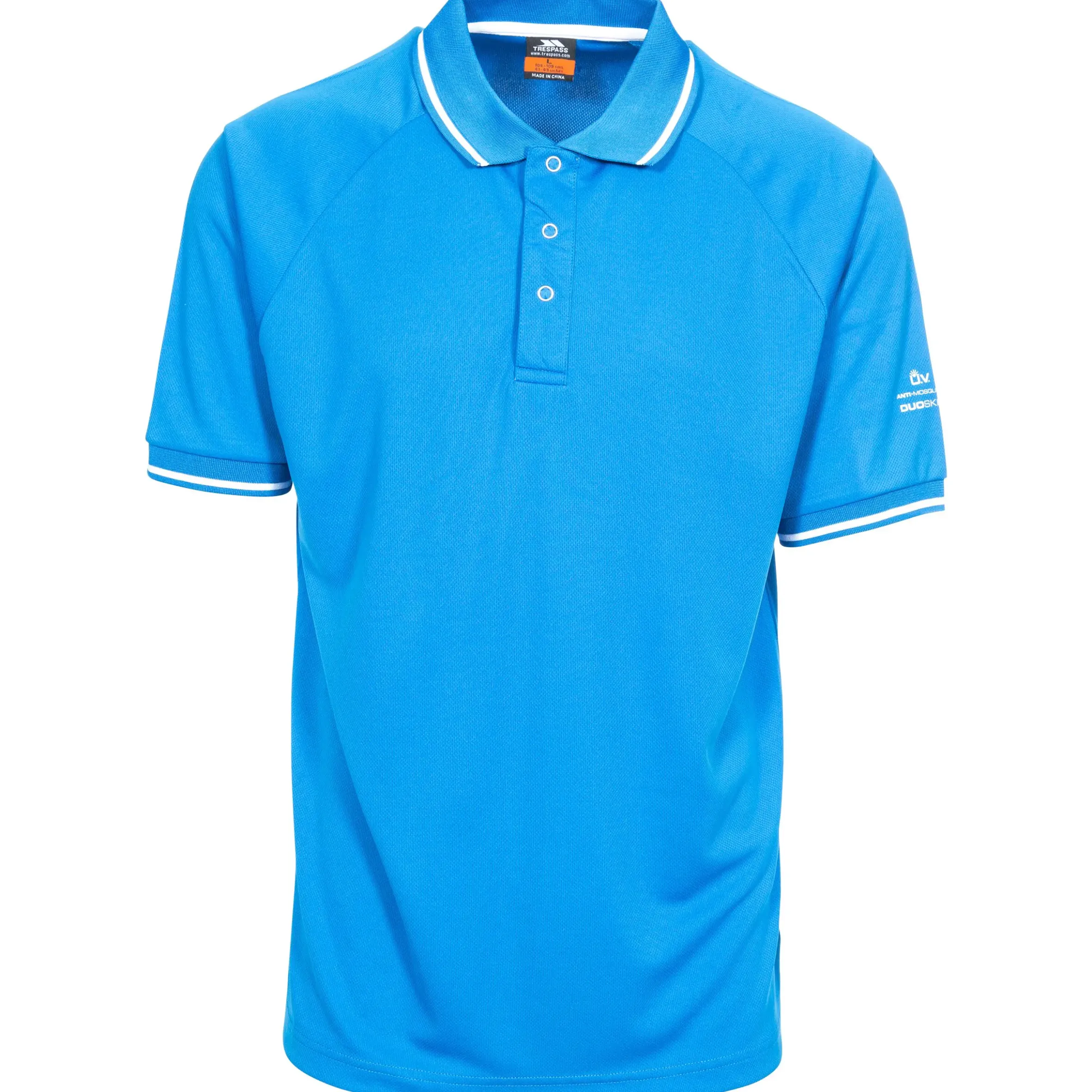 Trespass Mens Quick Dry Polo Shirt Bonington